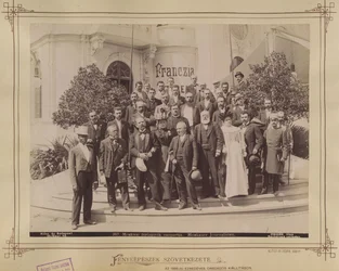 Millenniumutställning, journalister - Budapest XIV Fortepan 82827