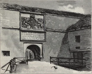 Porten till den gamla fästningen i Komárno, 1890-talet