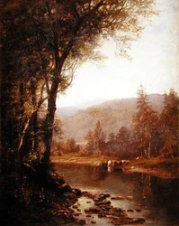 Sommarlandskap (olja på duk)