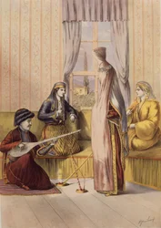 En armenisk brud, graverad av Charles Parsons, 1862