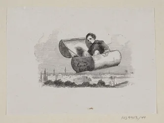 Illustration till "Den flygande resväskan" i H.C. Andersen, "Sagor och berättelser", volym 1