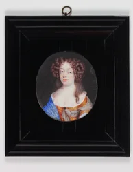 Frances Pierrepont, hertiginna av Newcastle (akvarell på elfenben)