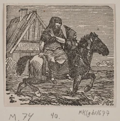 Illustration för "Barnmorskan och trollet"