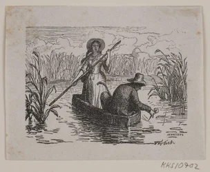 Illustration för T. A. Becker, "Ringen på Hastrup"