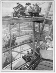 Spiraljärnvägen på den fransk-brittiska utställningen, 1908