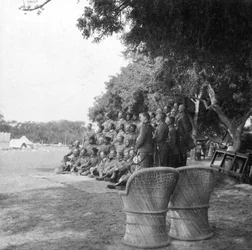 HM Amir, Lord Kitchener och personal, Agra, Indien, 1900-talet.