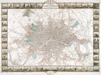 Karta över London, 1851