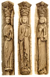 Exteriör utsmyckning av Le Mans katedral, Le Mans, Frankrike, 1400-talet 1849.