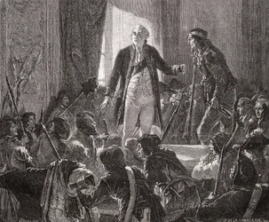 Kung Ludvig XVI (1754-93) dricker för nationens välgång, 20 juni 1792