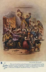 I Dickens land - Nicholas Nickleby Vykort, ca 1905 (färglitografi)