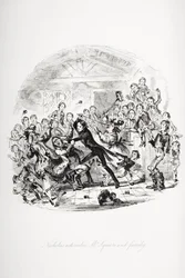 Illustration till Charles Dickens Nicholas Nickleby
