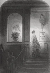 Skugga, illustration ur "Bleak House" av Charles Dickens (1812-70), utgiven 1853