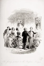 Familjeporträtten hos Mr. Bayham Badger, illustration från 