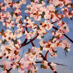 Fleurs de Joie, ca 2022 (olja på pannå)