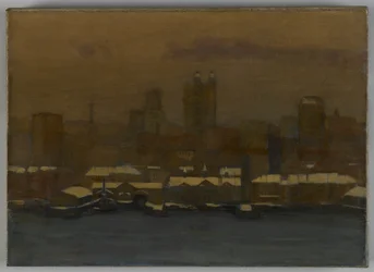 River Front, New York i vinter, ca 1912