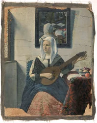 Kvinna spelar på en cittern