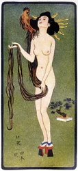 Ung japansk naken - i Japanese doll av Félicien Champsaur, illustrationer av Hanafusa Itcho, Paris