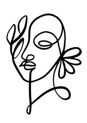 Drömmande blommigt ansikte