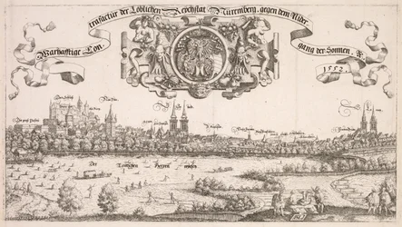 Panoramautsikt över Nürnberg: Center Portion