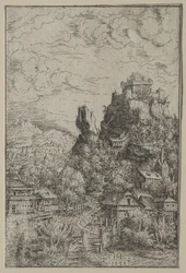Landskap med ett slott, 1553.