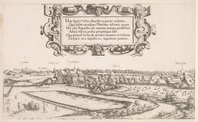 Panoramautsikt över Nürnberg: Vänster del, 1552.