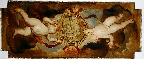 Medaljongporträtt av Albrecht Durer (1471-1528) (olja på duk)