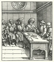 Råd av flamländska bönder som gör uppror mot styre av ärkehertig Maximilian av Österrike