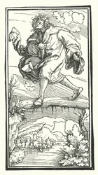 Träsnitt från De Remediis Giantum Fortunae (Remedies for Fortune Fair and Foul) av Petrarch (gravyr)