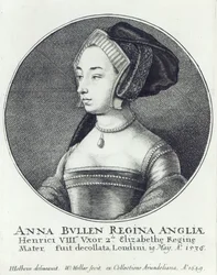 Anne Boleyn, etsat av Wenceslaus Hollar