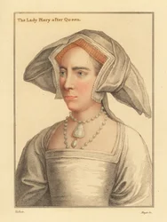 Lady Mary, dotter till kung Henrik VIII., 1812 (gravyr)