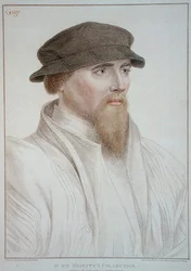 Porträtt av John Gaye (d.1557) graverad av Francesco Bartolozzi (1727-1815) 1796 (gravyr)