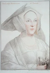 The Lady Marchioness of Dorset (1481-1535) graverad av Francesco Bartolozzi (1727-1815) 1795 (gravyr)