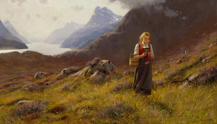 Knitting Dairymaid (olja på duk)