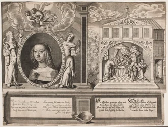 Elisabeth Thott och scen med Jairis dotter väckelse