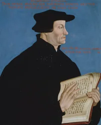 Porträtt av Huldrych Zwingli (1848-1531)
