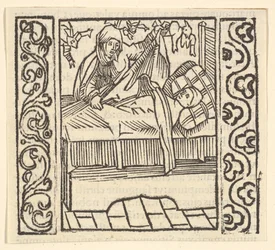Caring for the Dead, illustration från Speculum Passionis, 1507, 1507.