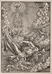 Kristus bärs till himlen av änglar, ca. 1515-1517.
