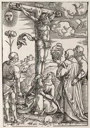 Kristus på korset med Maria, Sankt Johannes, Maria Magdalena och Sankt Stefan