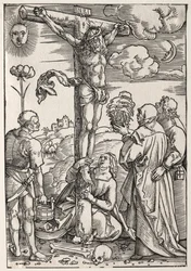 Kristus på korset med Maria, St. Johannes, Maria Magdalena och St. Stefan, 1505.