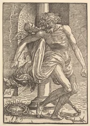 Kristus med tortyrinstrumenten stödd av en liten ängel, 1517.