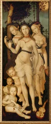 Harmony, or the Three Graces (målning på trä)