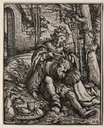 Simson och Delila, 1519.