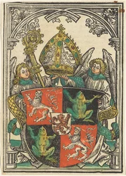 Vapenskölden av Wigeleus von Fröschel, biskop av Passau