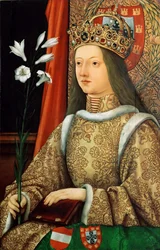 Porträtt av Eleanor av Portugal 1434-1467, heliga romerska kejsarinnan, efter 1468