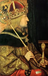 Porträtt av Fredrik III 1415-1493, helig romersk kejsare, sent 1400-tal