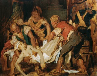 Återhämtning av kroppen av Jean-Paul Marat