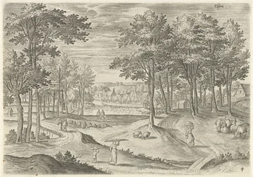 Utsikt över Ixelles Elsen (titel på objekt) Sevärdheter från Brysselområdet (serietitel)
