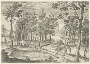 Utsikt över dammarna i La Cambre At Camere (titel på objekt) Sevärdheter från Brysselområdet (serietitel)