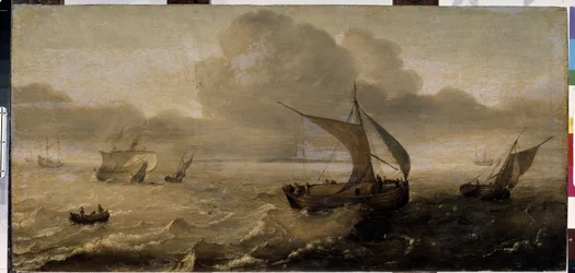 ""La tempete en mer"" (stormigt hav) Målning av Hans Goderis (1622-1642) Eremitaget från 1600-talet, Sankt Petersburg