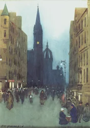 High Street, Edinburgh (olja på duk)